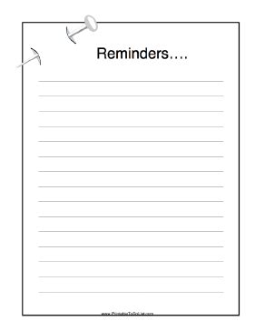 5 Best Images of Printable Reminder List - Free Printable Birthday ...