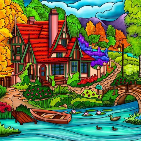 Pin by Leah on Puzzles | Colorful art, Landscape art, Creative haven ...