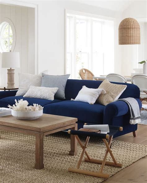 Decorating Ideas For Living Room With Navy Blue Sofa | Bryont Blog