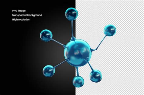 Premium PSD | 3d model of molecule