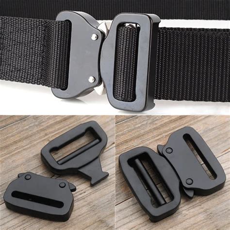 Adjustable Tactical Belt Buckles Quick Side Release Metal Strap Cobra ...