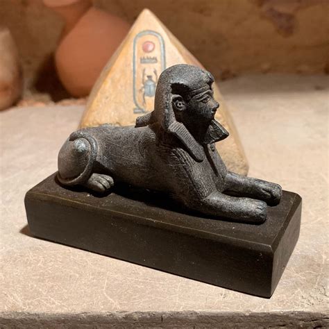 Egyptian-Replica-Sphinx-statue-with-Pyramid-featuring-Isis-knot ...