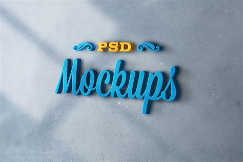 Free 3D Realistic Logo Mockup PSD – Free Design Resources