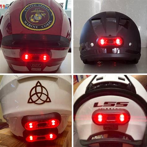 Helmet Cycle Bike Helmet Night Safety Signal Warning Light LED Light ...