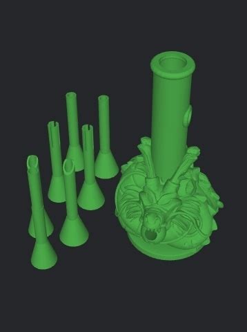 STL file BONG DBZ SHENRON 80X95X156MM GRINDERKING ....AMPLIABLE・3D ...