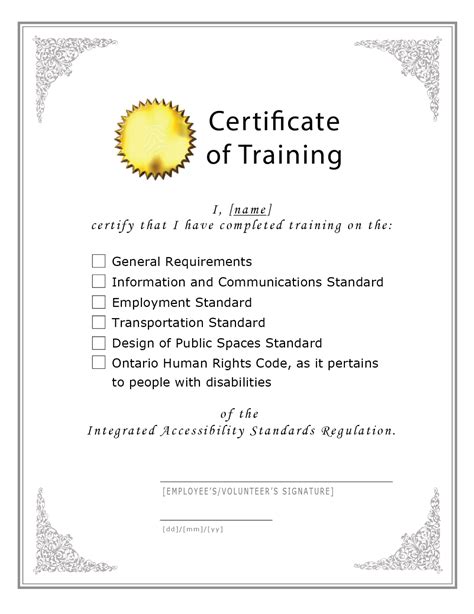 Blank Sample Certificate of Training - Edit, Fill, Sign Online | Handypdf