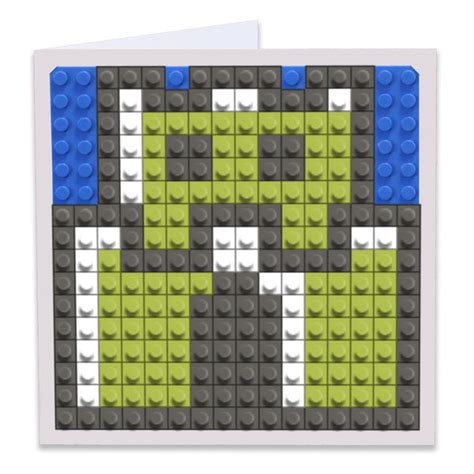 Mario Castle Pixel Art Build-On Greeting Card | BRIK