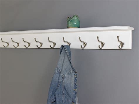 White Coat Racks with Hat and Coat Style Hooks with Matt Black, Solid ...