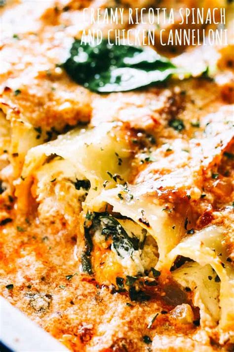 Creamy Ricotta Spinach and Chicken Cannelloni – Mekarlab.net