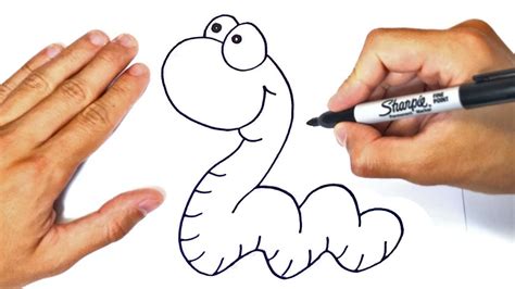 #2 How to draw a Worm for kids Worm Easy Draw Tutorial