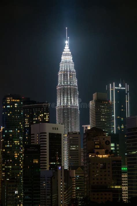 Kuala Lumpur City Skyline at Night Stock Photo - Image of skyline, klcc ...