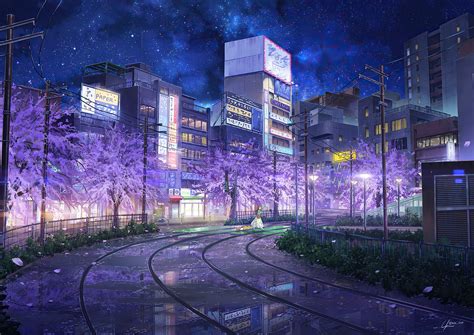 Anime Night Street Wallpapers - Top Free Anime Night Street Backgrounds ...