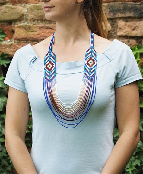 Cherokee Style Native America Beaded Necklace Inspired, Bead Loom ...