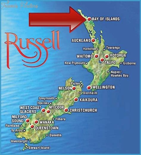 Bay Of Islands New Zealand Map - TravelsFinders.Com