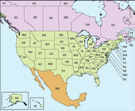 Us Canada Border Map – Map Of The Usa With State Names