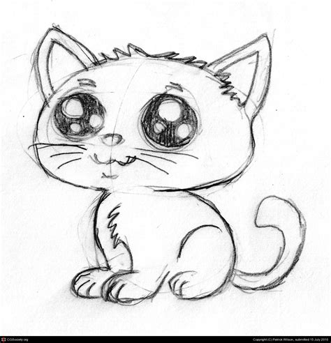 Cute Cat Drawing Easy at GetDrawings.com | Free for personal use Cute ...