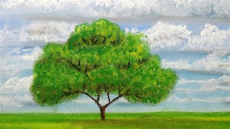 Green Tree Painting at PaintingValley.com | Explore collection of Green ...