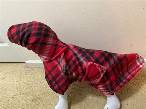 Whippet Dog Coat and Snood Double Layer Fleece 22inch - Etsy