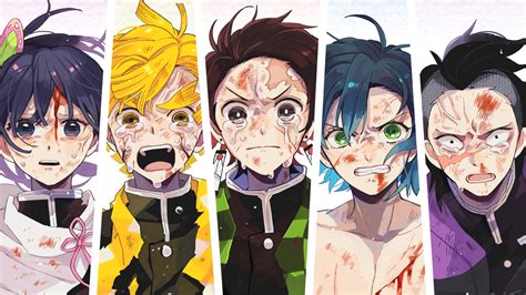 Demon Slayer Genya Shinazugawa Inosuke Hashibira Kanao Tsuyuri Tanjirou ...