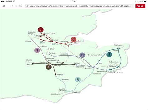 Kent Route Railway map