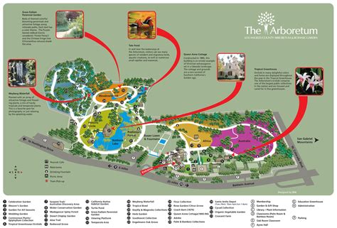 LA arboretum map - Map of LA arboretum (California - USA)