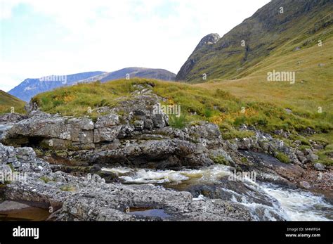 Glen Etive waterfalls on river Etive Stock Photo - Alamy