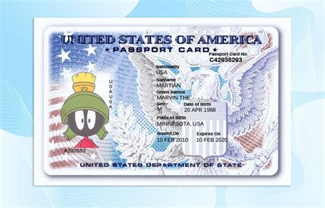 Usa Passport Card Template Psd Photoshop File