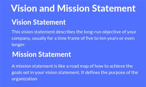 Difference between Vision and Mission Statement with Example