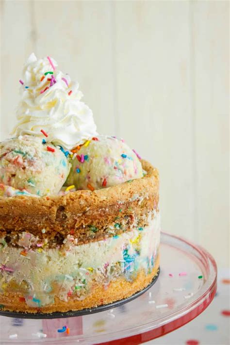 Homemade Birthday Cake Ice Cream Cake - The Cookie Writer