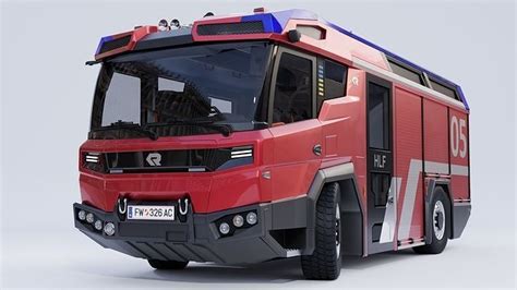 Rosenbauer RT Fire Truck 3D model rigged | CGTrader