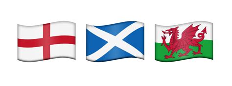 Emoji Flags for England, Scotland and Wales