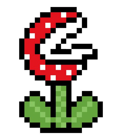 Piranha Plant for Mario Bros. flower piranha Pixel art 23205594 Vector ...