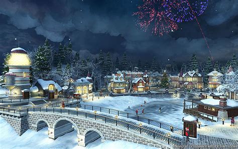 Snowy Christmas Village Background - 1920x1200 Wallpaper - teahub.io