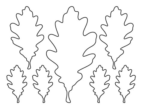 Oak Leaf Stencil Printable - Coloring Home