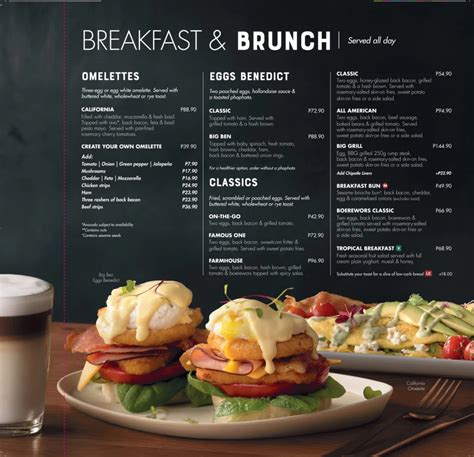 Mugg And Bean Menu With Updated Prices in South Africa 2024 – menu za