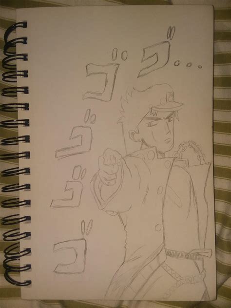 [Fanart] A little sketch of Jotaro I made : r/StardustCrusaders