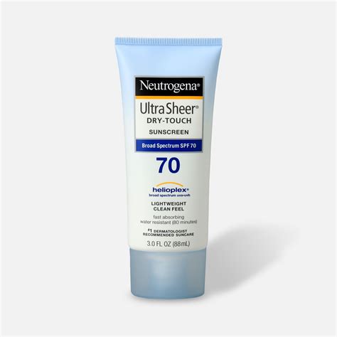 Neutrogena Ultra Sheer SPF 70 Dry-Touch Sunscreen, 3 oz