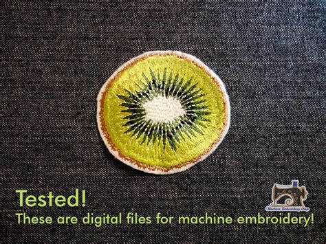 Kiwi Kiwifruit Digital Embroidery Machine Embroidery Design | Etsy