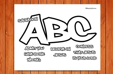 Salvation ABC Printable Coloring Page • MinistryArk