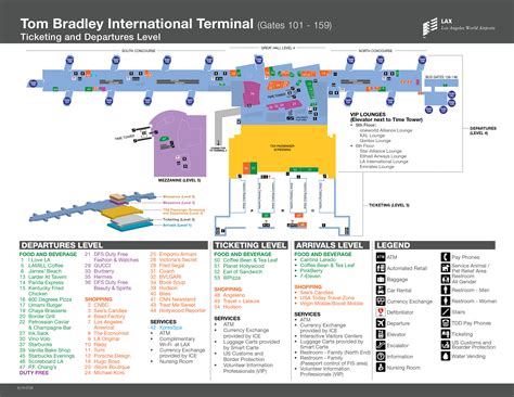 Los Angeles International Airport Map (LAX) - Printable Terminal Maps ...