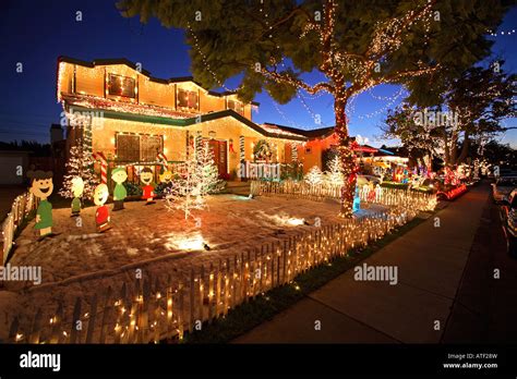 Candy Cane Lane, El Segundo, Los Angeles, California Stock Photo - Alamy