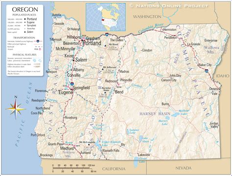 Oregon Map Of Cities And Towns - Allina Madeline