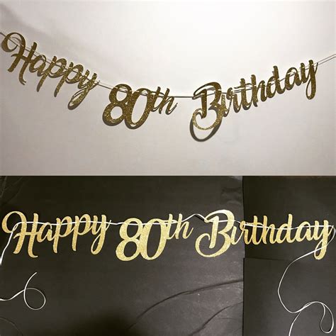 80th Birthday Banner 80 Years Loved Banner Glitter Banner - Etsy | 21st ...