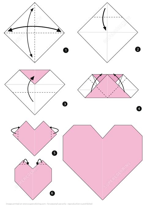 Origami Heart Instructions | Free Printable Papercraft Templates