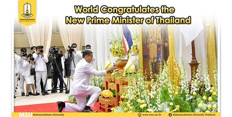 World Congratulates the New Prime Minister of Thailand – msu.ac.th ...