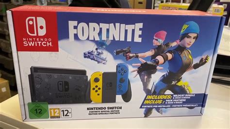 Switch Fortnite Special Edition console bundle unboxing