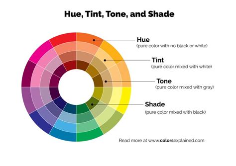 The Difference Between Shade, Tint, and Tone Explained | Color theory ...