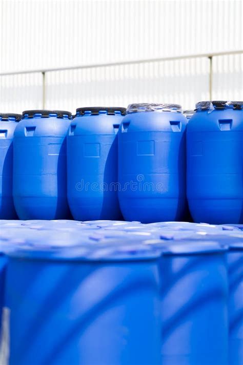 Plastic Storage Drums stock image. Image of fuel, gallon - 70961615