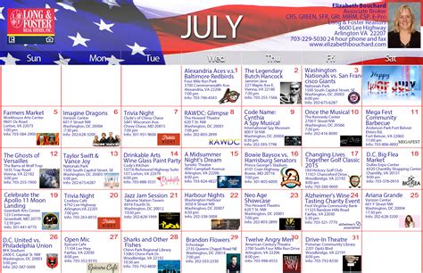 July 2015 Calendar of Area Events - All Around Arlington