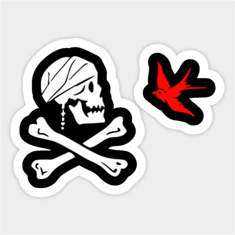 Captain Jack Sparrow Flag - Jack Sparrow - Sticker | TeePublic